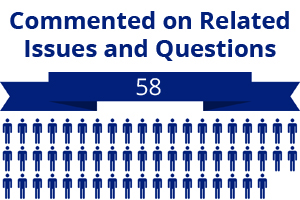 58 citizens commented on related questions or issues