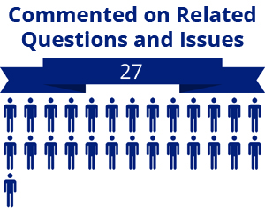 27 citizens commented on related questions or issues
