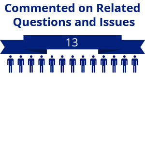 13 citizens commented on related questions or issues