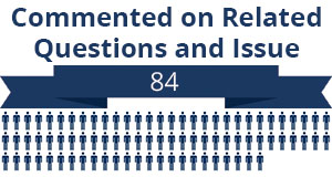 84 citizens commented on related questions or issues