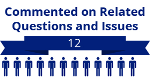 12 citizens commented on related questions or issues
