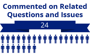 24 citizens commented on related questions or issues