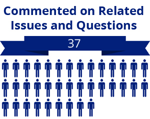 37 citizens commented on related questions or issues