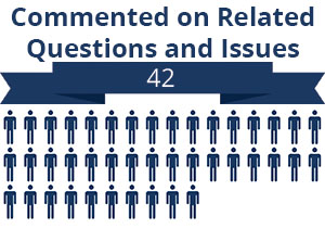 42 citizens commented on related questions or issues