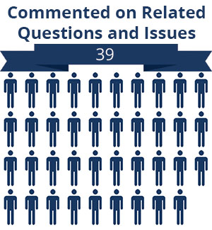 39 citizens commented on related questions or issues